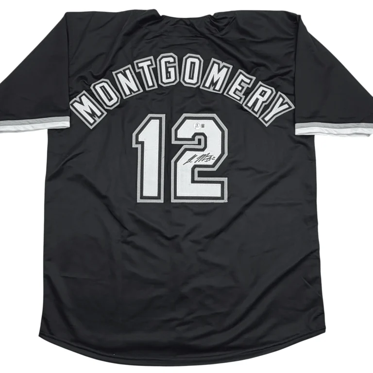 Autographed/Signed Colson Montgomery Chicago Black Jersey Beckett BAS COA
