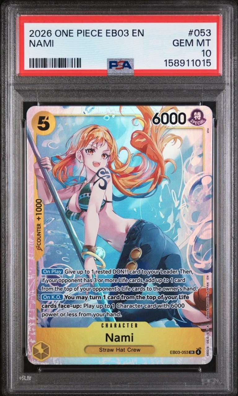 Graded 2026 One Piece Nami 053 Trading Card Game PSA 10 Gem Mint