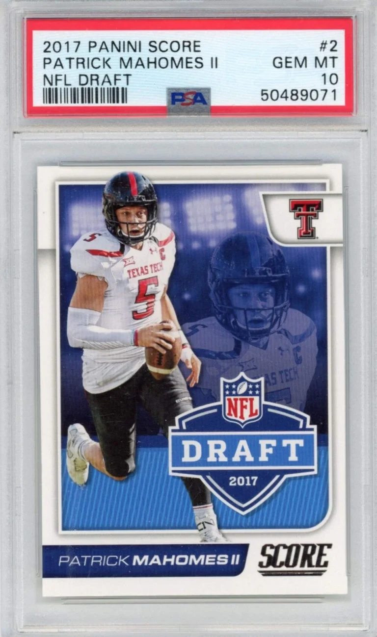 Graded 2017 Panini Score Patrick Mahomes II #2 Draft Rookie Football Card PSA 10