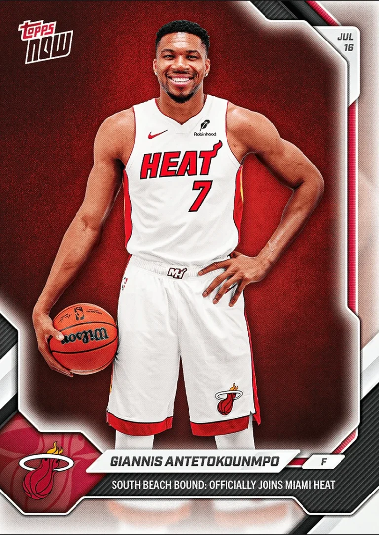 2026 Topps Now Giannis Antetokounmpo #OS02 Miami Heat Basketball Card