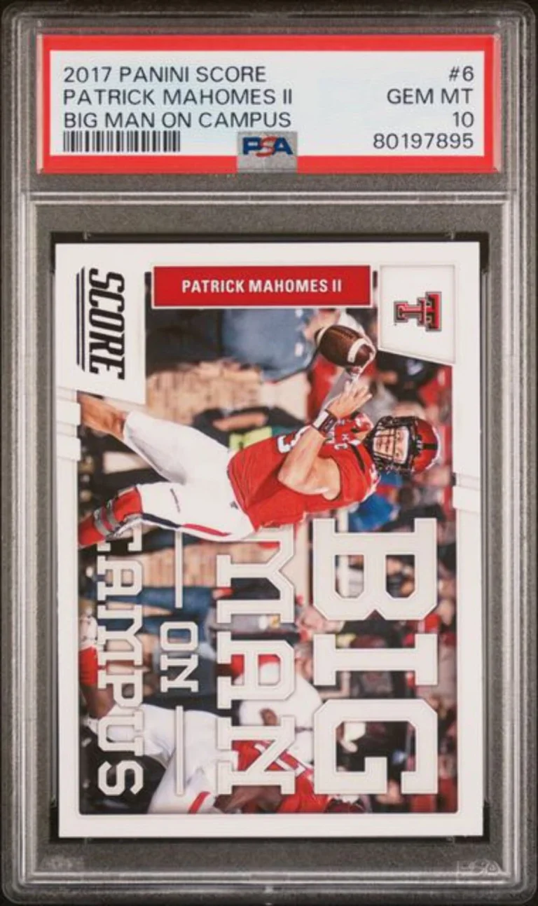 Graded 2017 Score Patrick Mahomes II #6 Big Man on Campus Football Card PSA 10