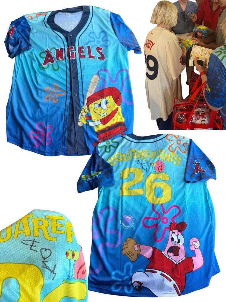 Carolyn Lawrence Signed Angels SpongeBob 7/31/2026 SGA Sandy Cheeks Jersey PROOF