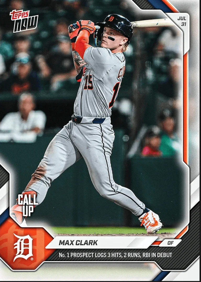2026 Topps Now Max Clark #505 Detroit Tigers Rookie RC Baseball Card