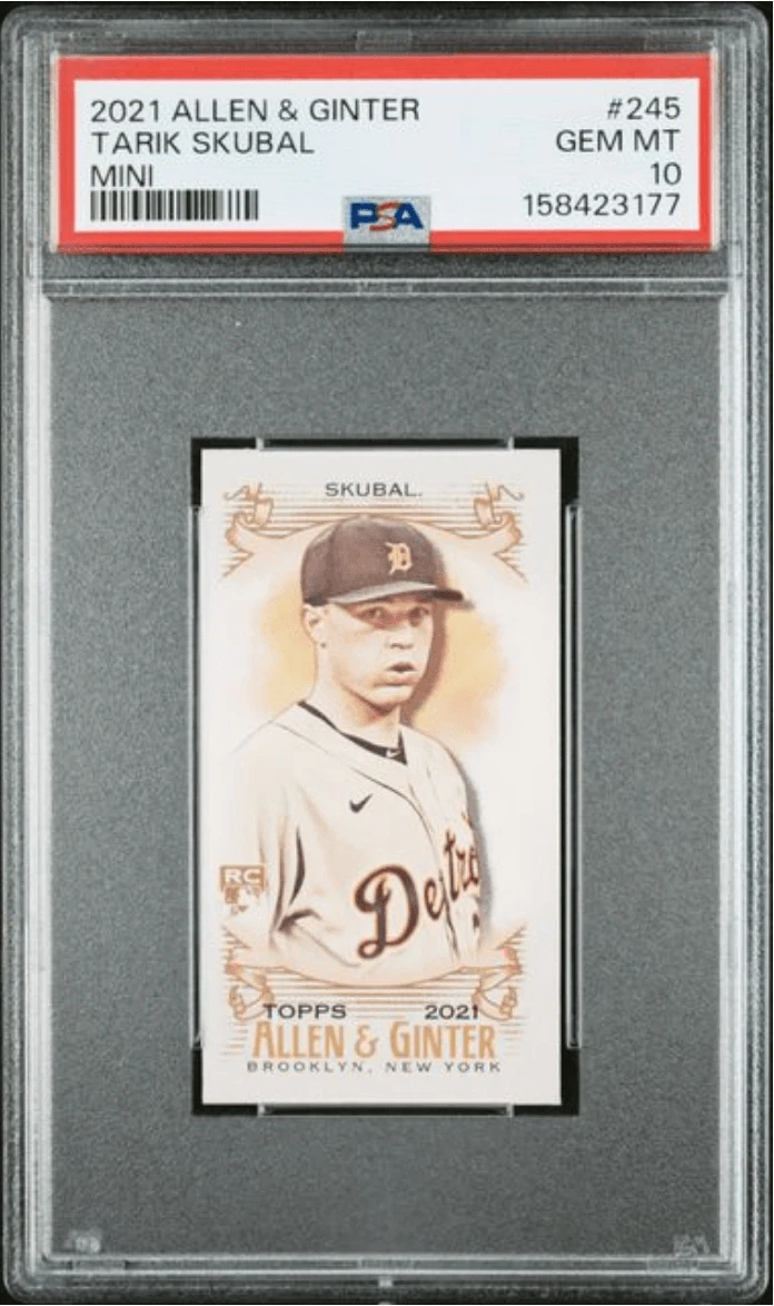 Graded 2021 Topps A&G Tarik Skubal #245 Mini Rookie RC Baseball Card PSA 10