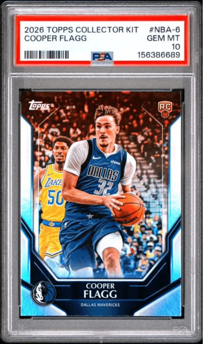 Graded 2026 Topps Collector Kit Cooper Flagg #NBA6 Rookie RC Card PSA 10
