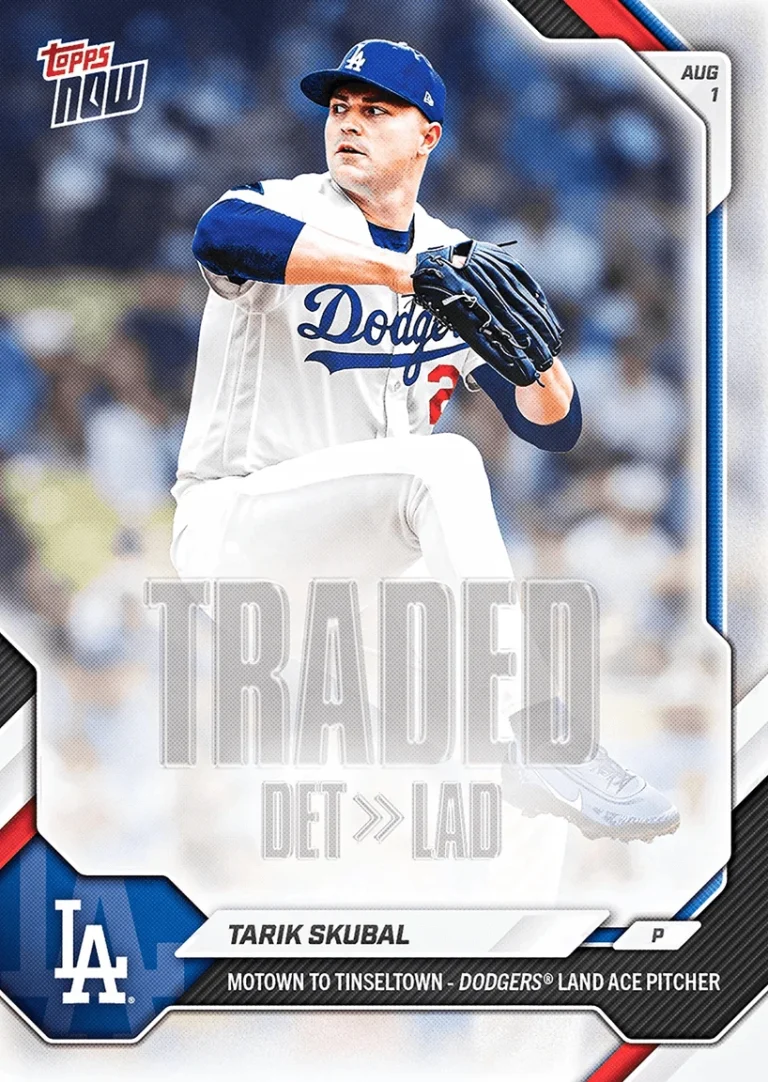2026 Topps Now Tarik Skubal #510 Los Angeles Dodgers Baseball Card