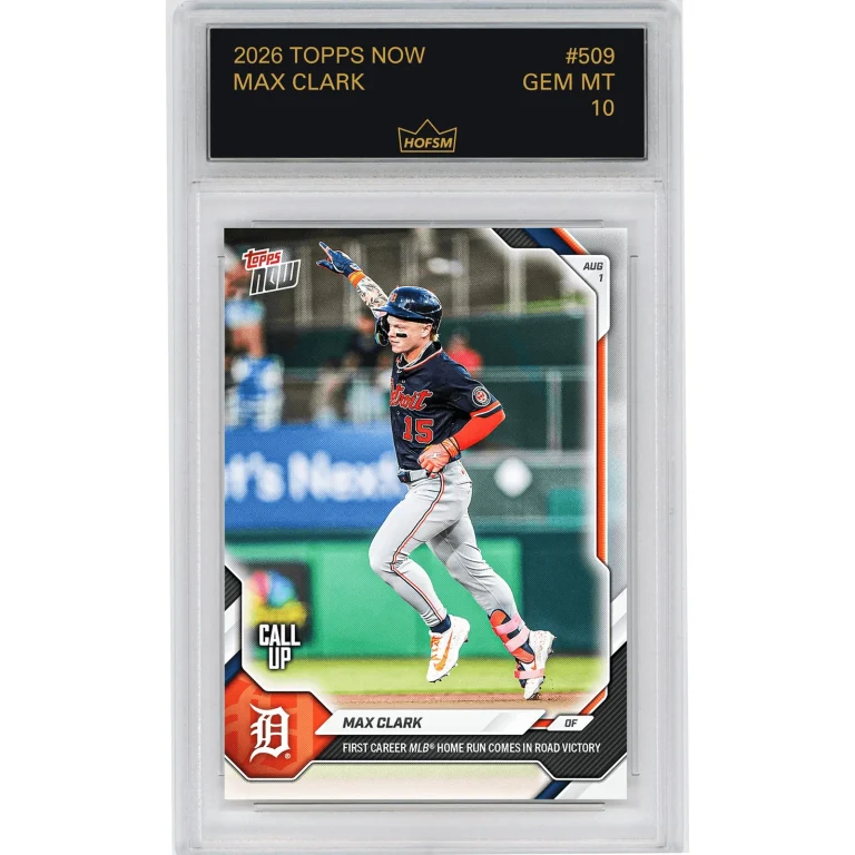 Graded 2026 Topps Now Max Clark #509 Rookie RC Baseball Card HOFSM 10