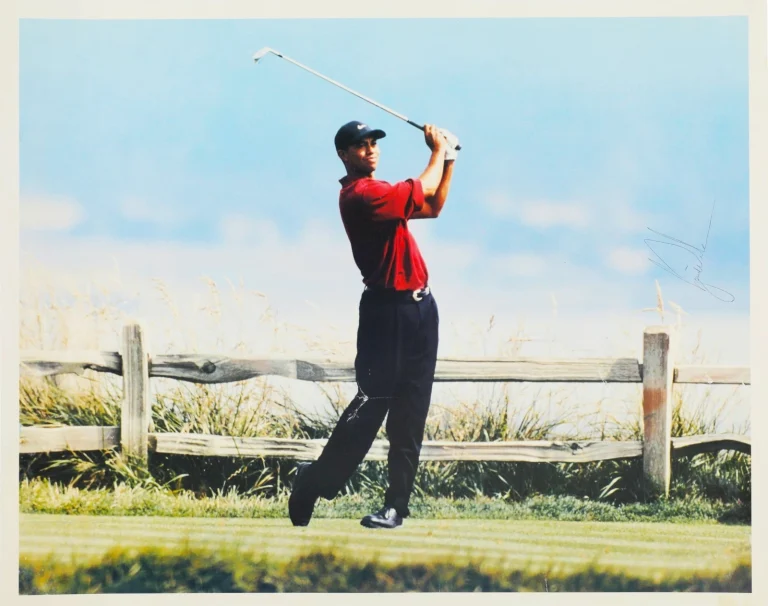 Tiger Woods Signed Tiger Slam 2000 100th US Open 16x20 Photo Beckett BAS LOA