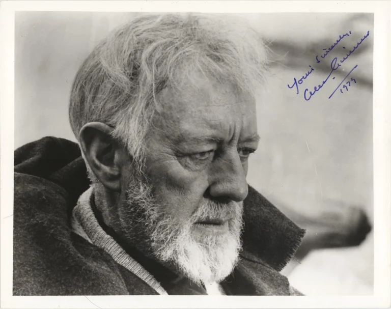 Alec Guinness Signed Auto 1979 Star Wars Obi-Wan Kenobi Type I 8x10 Photo GRAD