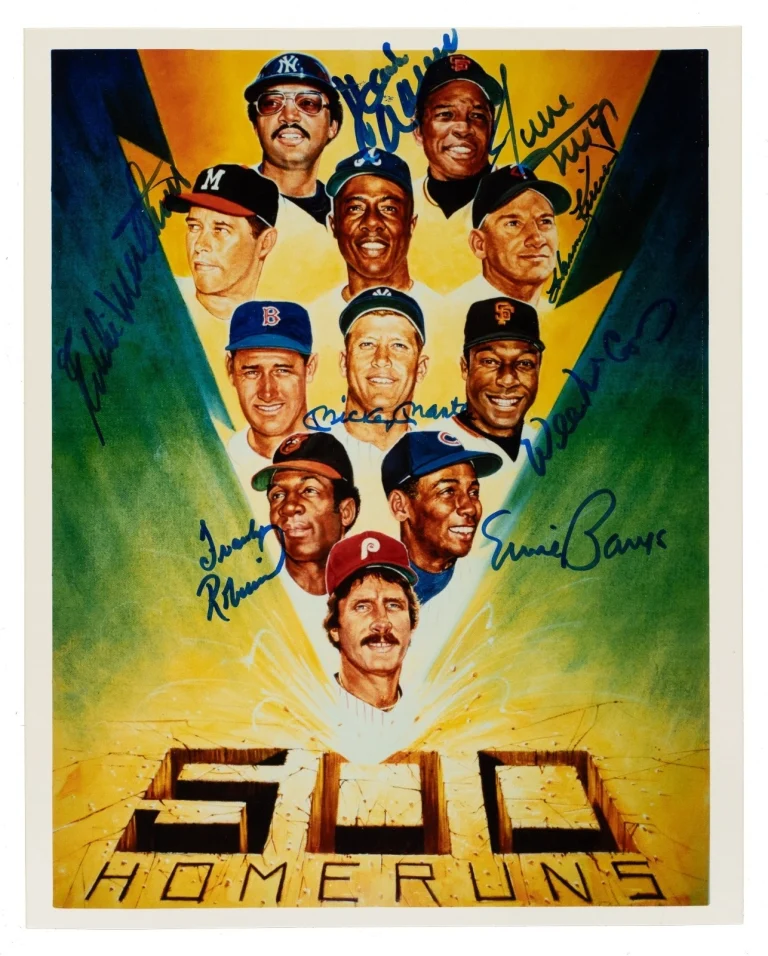 500 Home Run Club Multi Signed Auto 8x10 Photo Baseball Legends HOF JSA