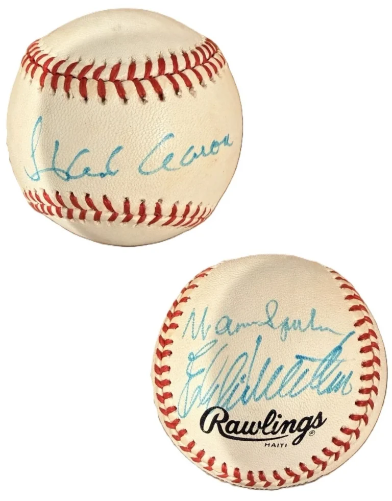 1950s Braves Aaron Spahn Mathews Signed Auto ONL Baseball Beckett BAS