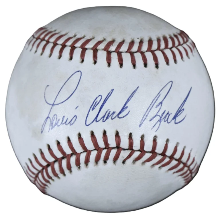 Lou Brock Signed Auto ONL Baseball Louis Clark Brock Full Name Inscribed GRAD