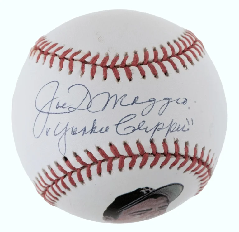 Joe DiMaggio Signed Auto Baseball Yankee Clipper Inscribed PSA DNA NM 8.5