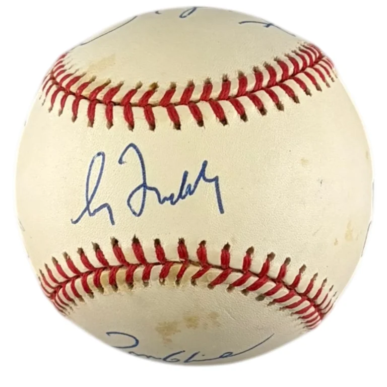 Atlanta Braves Starting 5 Maddux Glavine Smoltz +2 Signed Auto ONL Baseball GRAD