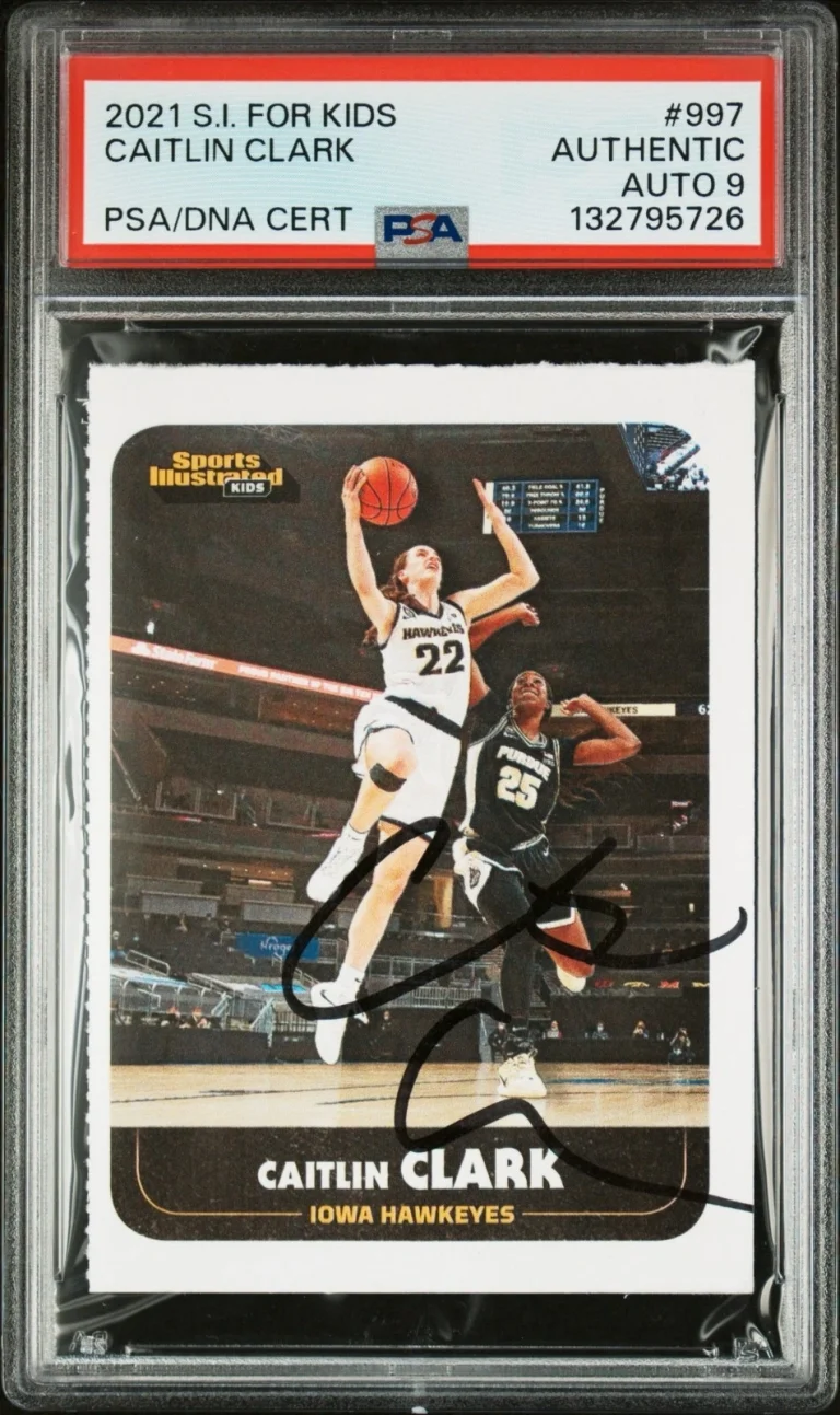 Caitlin Clark Signed Auto 2021 SI for Kids 997 Rookie Card PSA DNA Mint 9