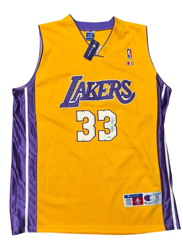 Kareem Abdul-Jabbar Signed Auto LA Lakers On-Court Style Jersey JSA