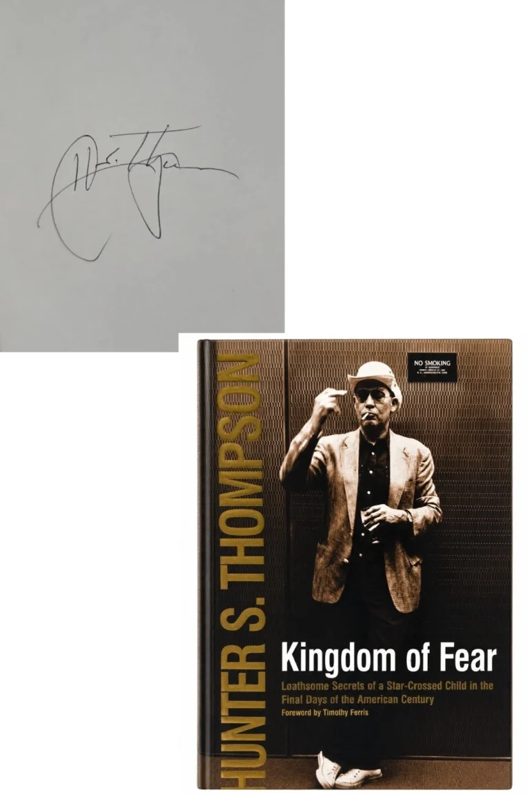 Hunter S. Thompson Signed Auto 1st Edition Kingdom of Fear Book Full Name JSA