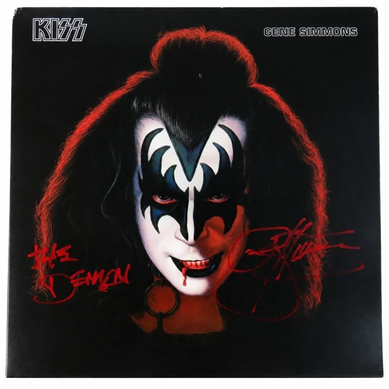 Gene Simmons Signed Auto KISS Solo Album The Demon Inscribed JSA