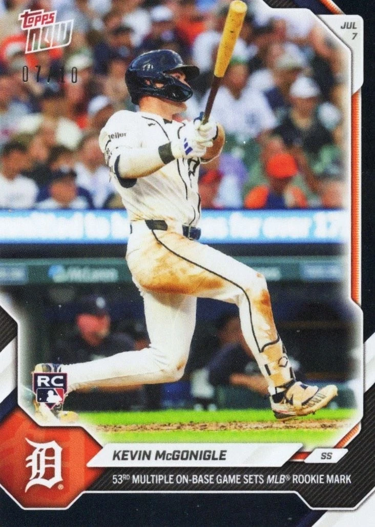 2026 Topps Now Kevin McGonigle #427 Black Foil /10 Rookie RC Baseball Card