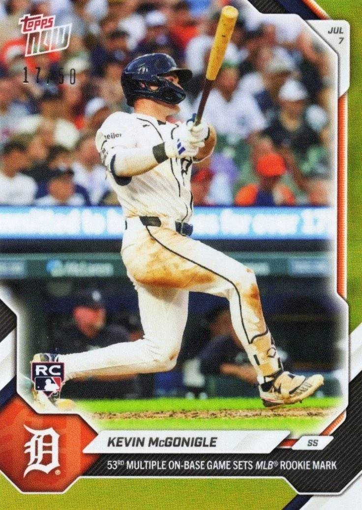 2026 Topps Now Kevin McGonigle #427 Gold Foil /50 Rookie RC Baseball Card
