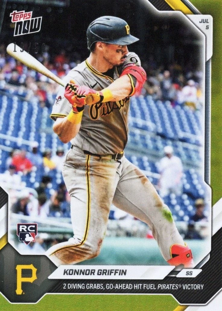 2026 Topps Now Konnor Griffin #417 Gold Foil /50 Rookie RC Baseball Card