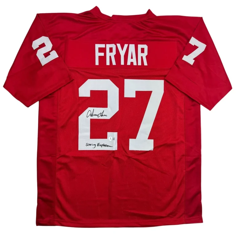 Autographed/Signed Irving Fryar Nebraska Red College Jersey BAS COA