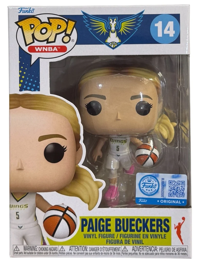 Funko Pop! WNBA Dallas Wings Paige Bueckers #14 Heroine Edition Exclusive New