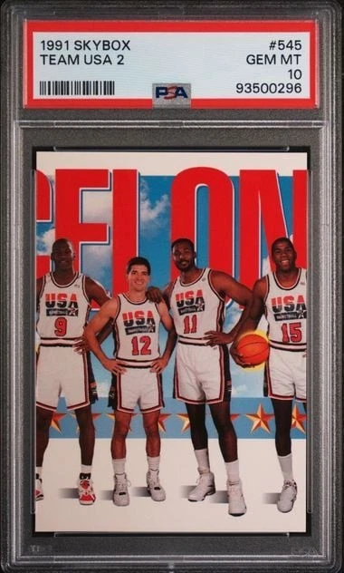 Graded 1991 Skybox Team USA 2 Michael Jordan #545 Basketball Card PSA 10
