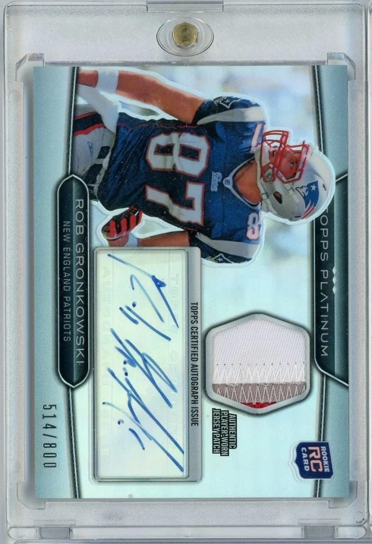 2010 Topps Platinum Rob Gronkowski #ARPRG Auto Refractor Patch /800 RC