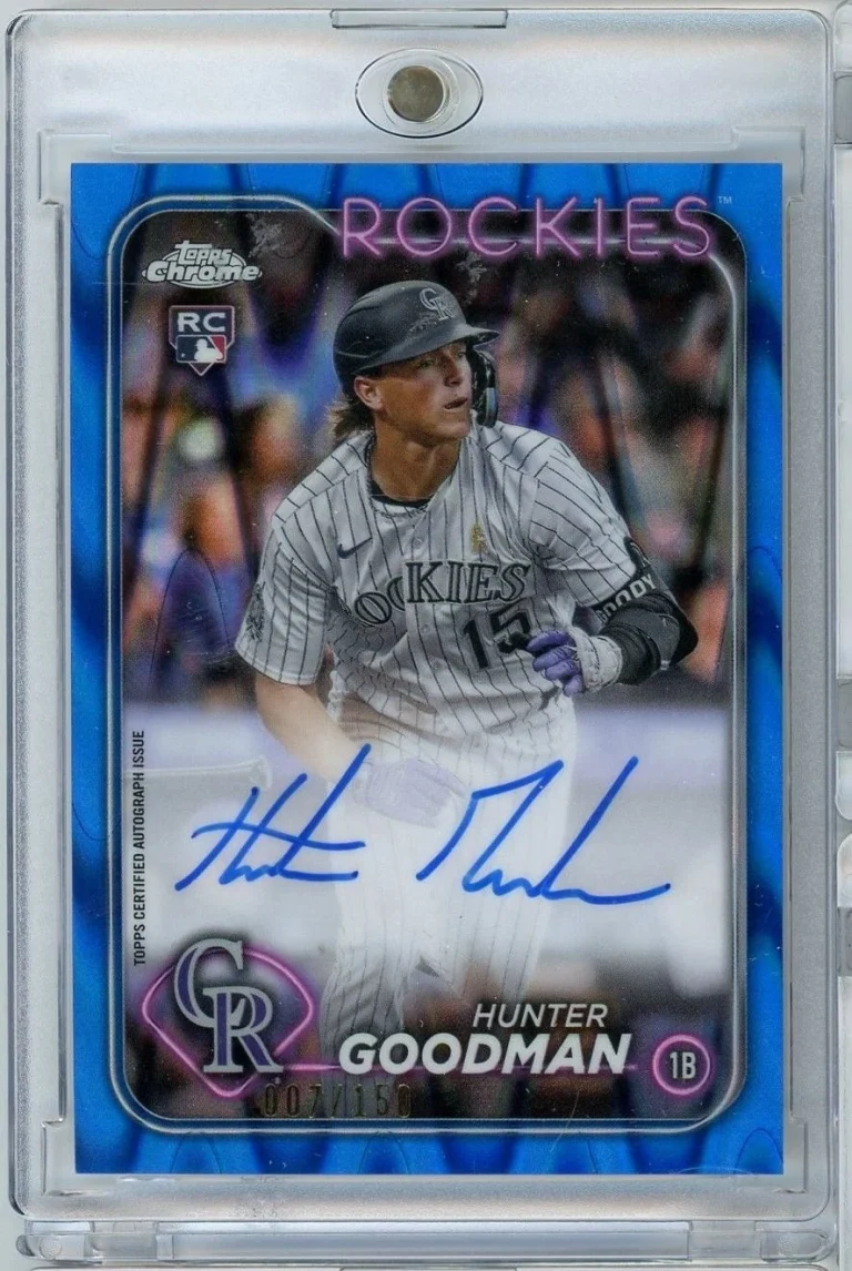 2024 Topps Chrome Hunter Goodman #RAHG Blue Lava Wave Auto /150 Rookie Card