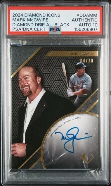 Graded 2024 Topps Diamond Kings Mark McGwire #DDAMM Auto /10 PSA 10 Auto