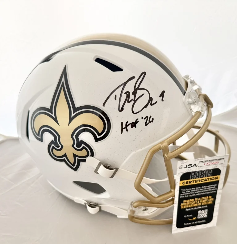 Drew Brees signed New Orleans Saints Alt Full Size Helmet W/ HOF 26 Inscr. JSA