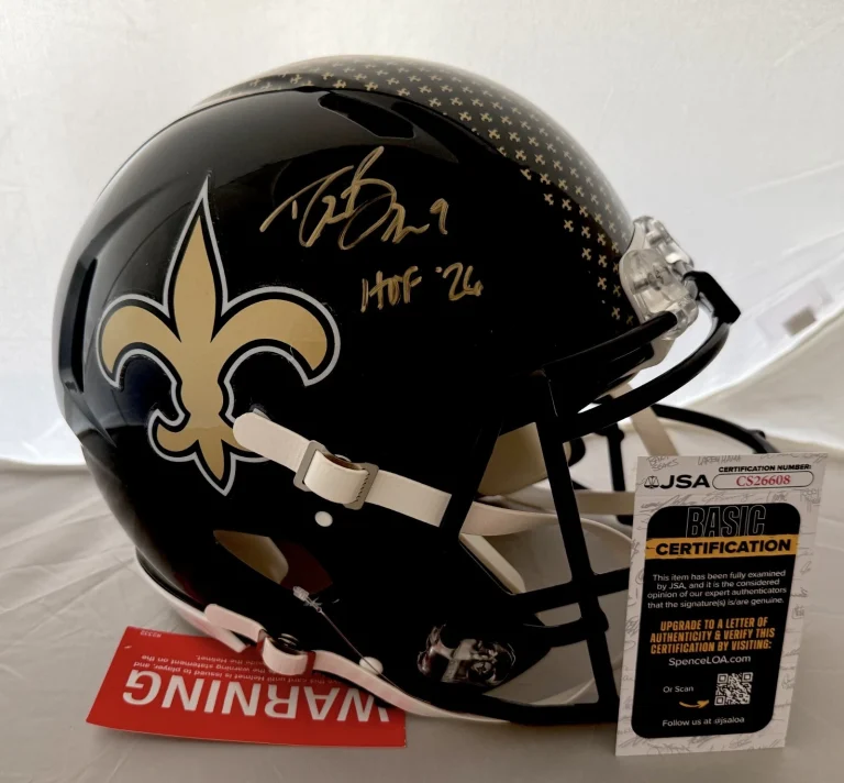 Drew Brees signed New Orleans Saints Authentic Full Size Helmet W/ HOF 26 JSA
