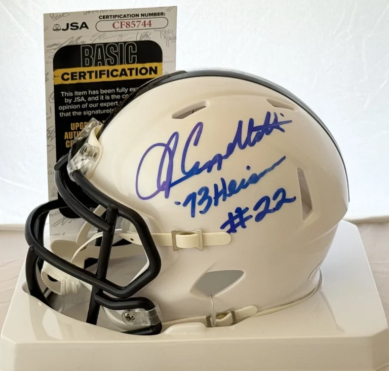 John Cappelletti signed Penn State Nittany Lions mini helmet W/ Heisman Insc JSA