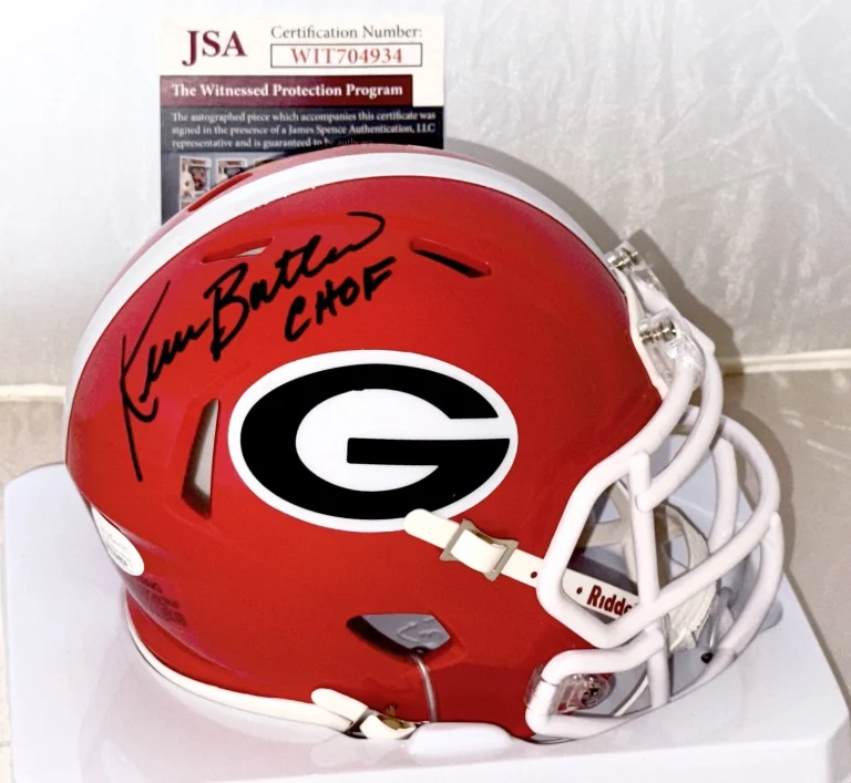 Kevin Butler signed Georgia Bulldogs mini helmet autographed W/ CHOF JSA Witness