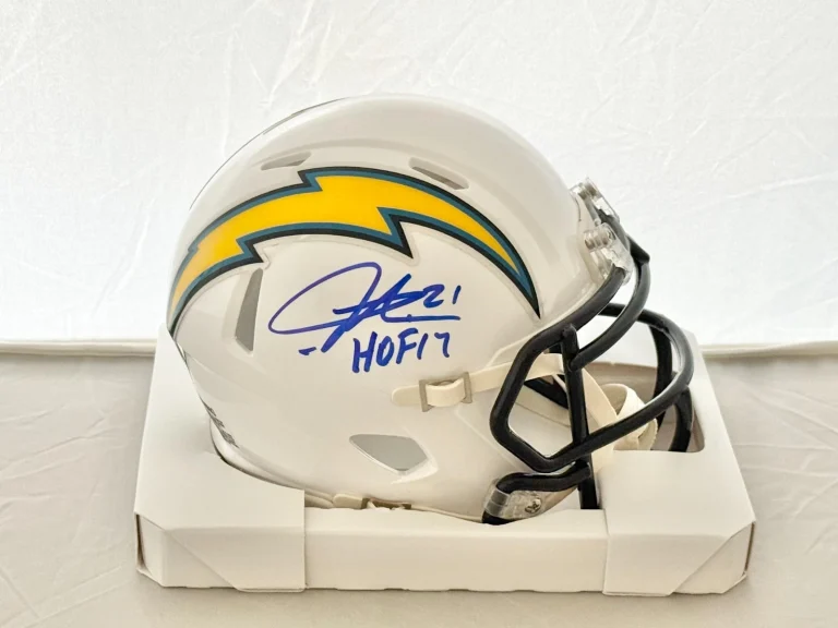 LaDainian Tomlinson signed San Diego Chargers mini helmet + HOF JSA Witnessed