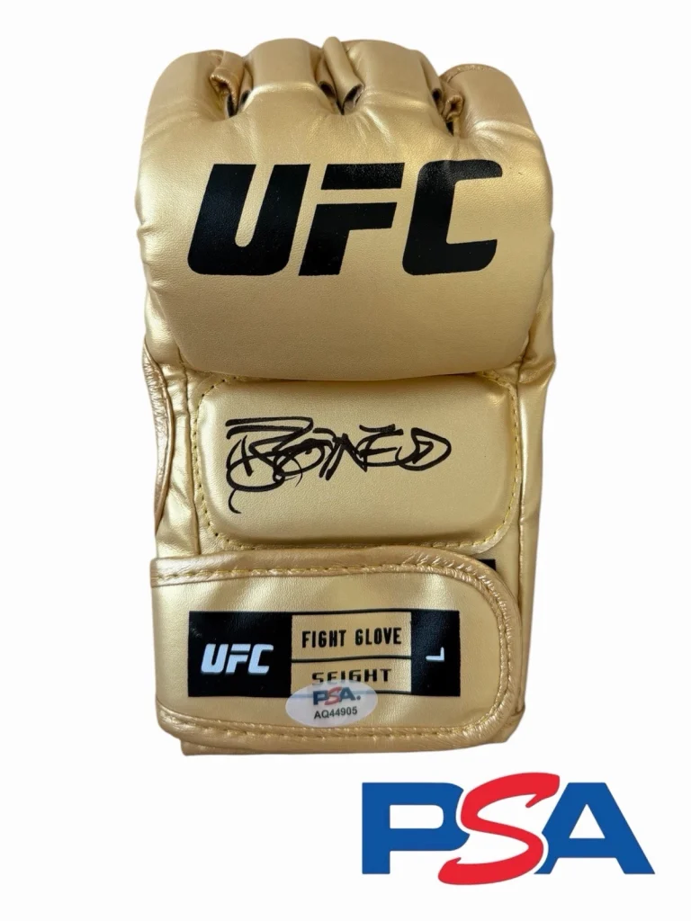 JON BONES JONES Signed Autographed UFC Gold Fight Glove PSA AUTO GOAT CHAMPION