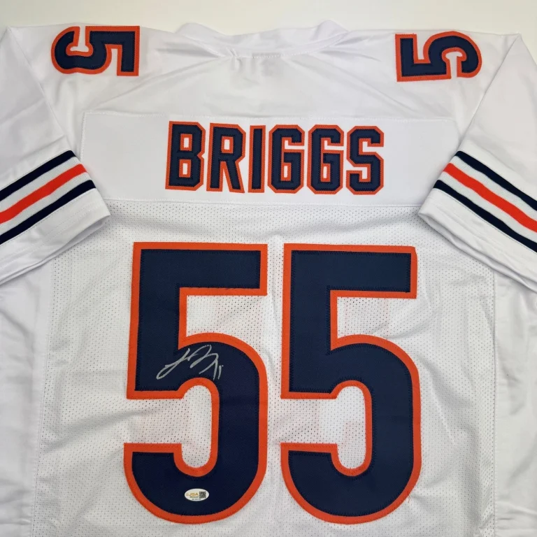 Autographed/Signed Lance Briggs Chicago White Football Jersey JSA COA