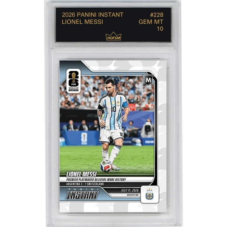 Graded 2026 Panini Instant World Cup Lionel Messi #228 Soccer Card HOFSM 10