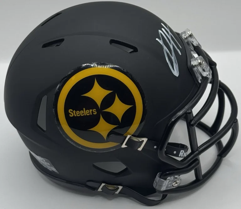 Derrick Harmon Signed Autographed Pittsburgh Steelers Mini Helmet PSA/DNA Coa
