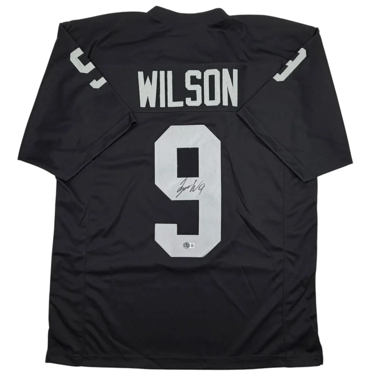 Autographed/Signed Tyree Wilson Oakland Las Vegas Black Jersey Beckett COA