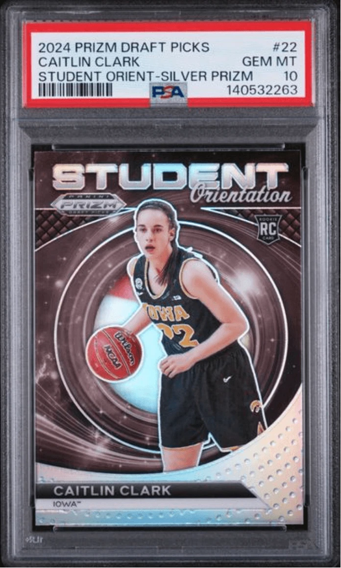 Graded 2024 Prizm DP Caitlin Clark #22 Silver Rookie Basketball Card PSA 10