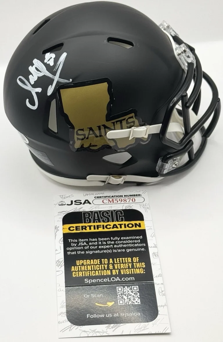 Scott Fujita Signed Autographed New Orleans Saints Mini Helmet JSA COA