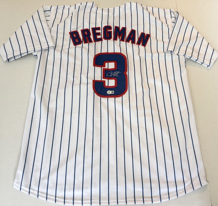 Alex Bregman Chicago Cubs signed Custom jersey autographed Beckett Witnessed