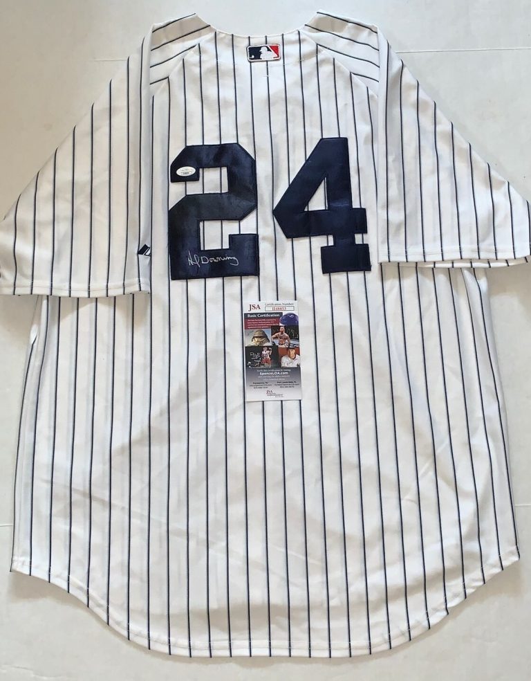 Al Downing signed New York Yankees jersey autographed JSA