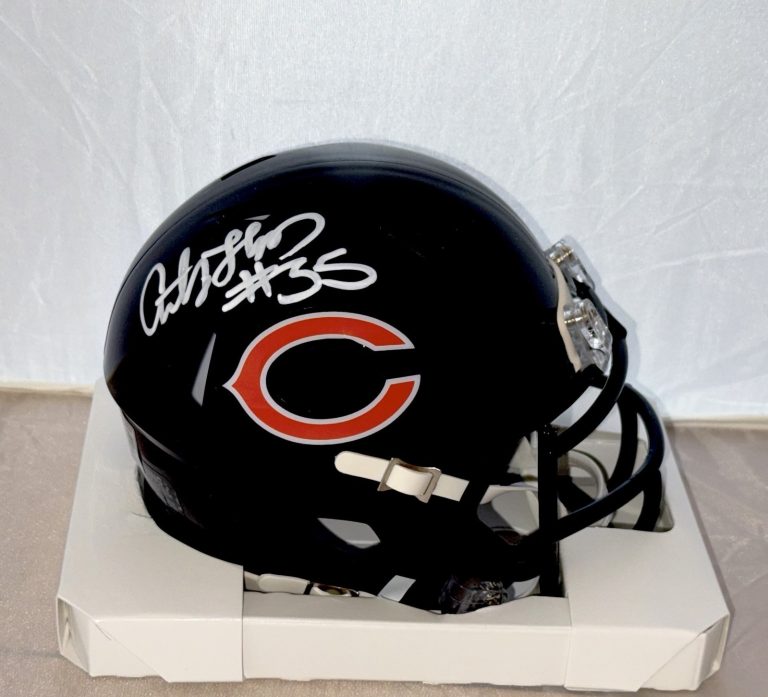 Anthony Thomas signed Chicago Bears mini helmet autographed Beckett Witness COA