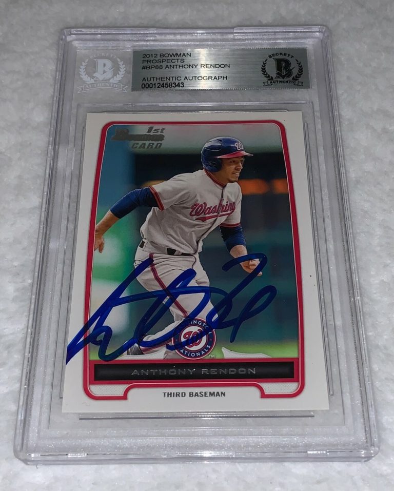 Anthony Rendon Nationals signed 2012 Bowman Prospects Rookie Card RC BAS Beckett