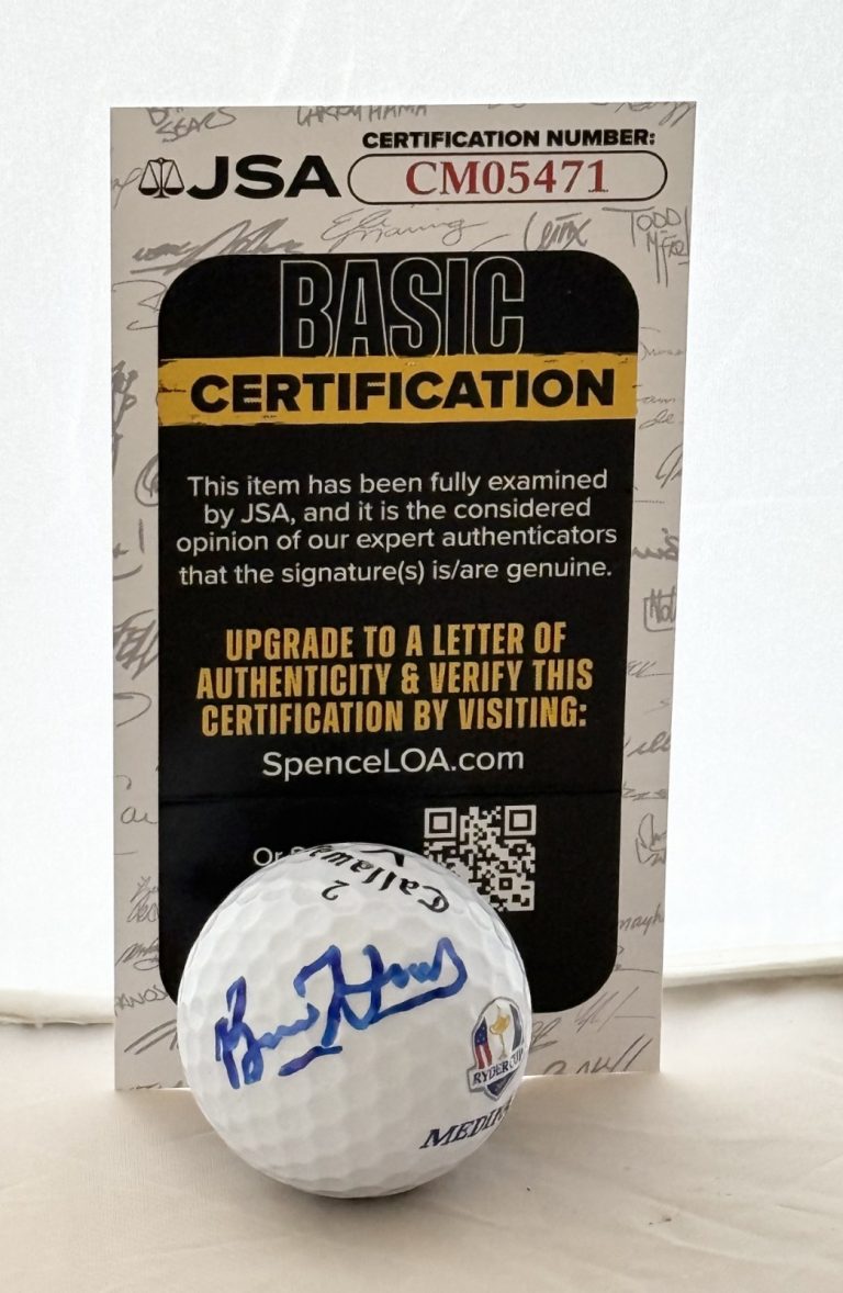 Brian Harman signed Callaway Ryder Cup Golf Ball autographed JSA