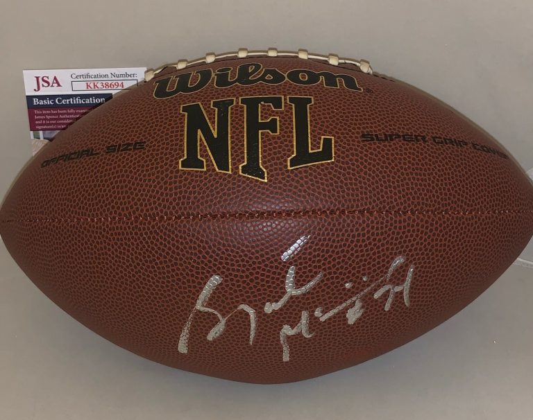 Bryant McKinnie Minnesota Vikings signed NFL Football Ball autographed JSA
