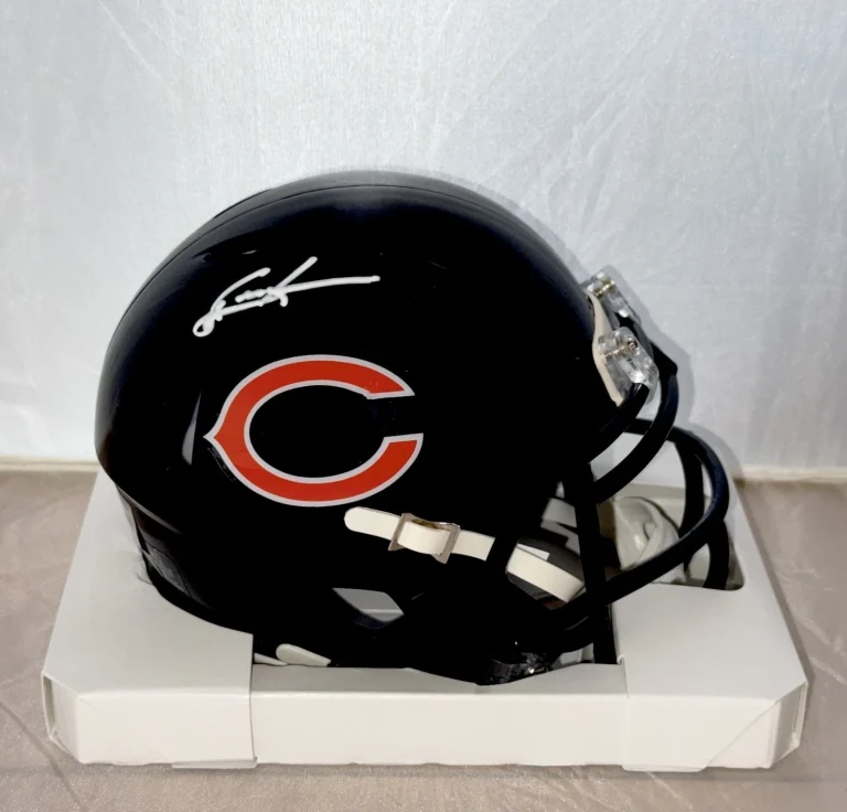 Dennis McKinnon signed Chicago Bears mini helmet autographed Beckett Witness COA
